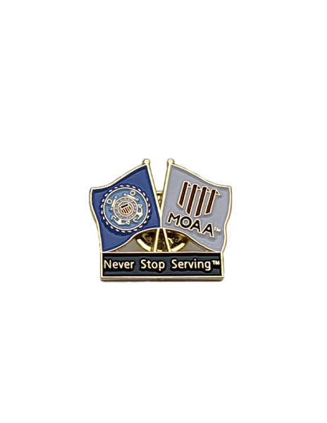 Picture of COAST GUARD DUAL FLAG Lapel Pin