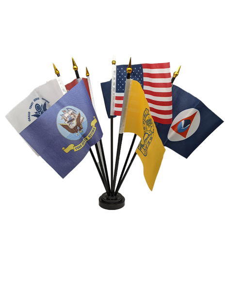 Picture of SINGLE FLAG SET  4" x 6" with 8 Hole Base