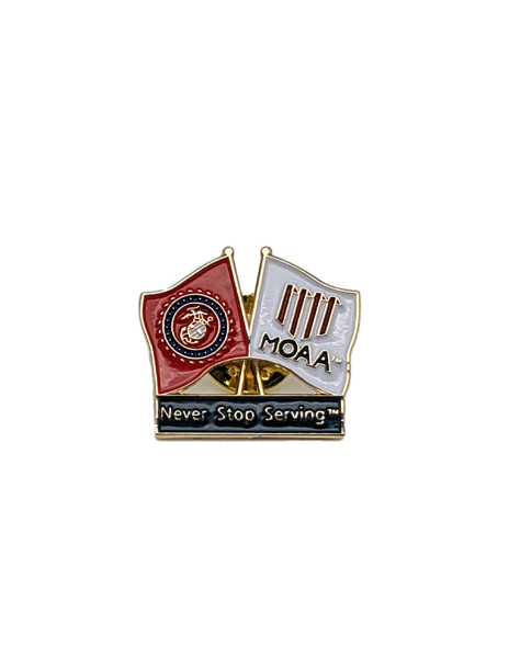Picture of MARINE DUAL FLAG LAPEL PIN