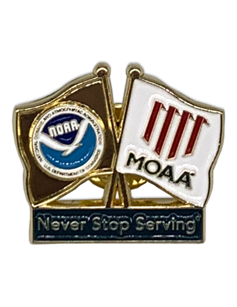 Picture of NOAA Dual Flag Lapel Pin